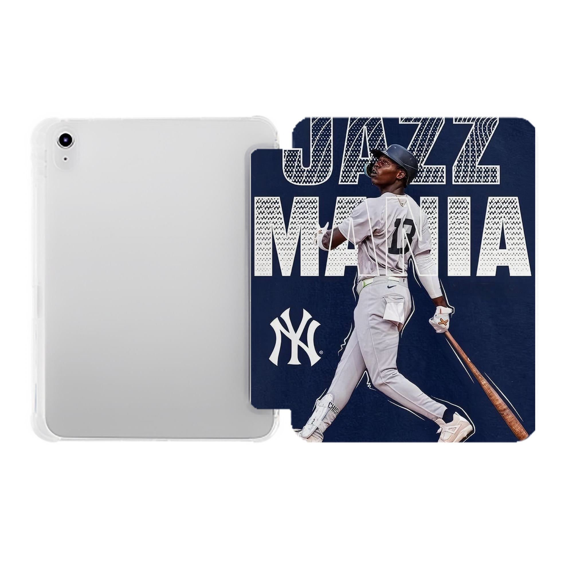 Jazz Chisholm Jr. 51 Premium Tri-Fold PU Leather & Silicone IPad Case With Pencil Slot – Fits 9.5,10.5,10.9 – Adjustable Stand, Slim, Protective